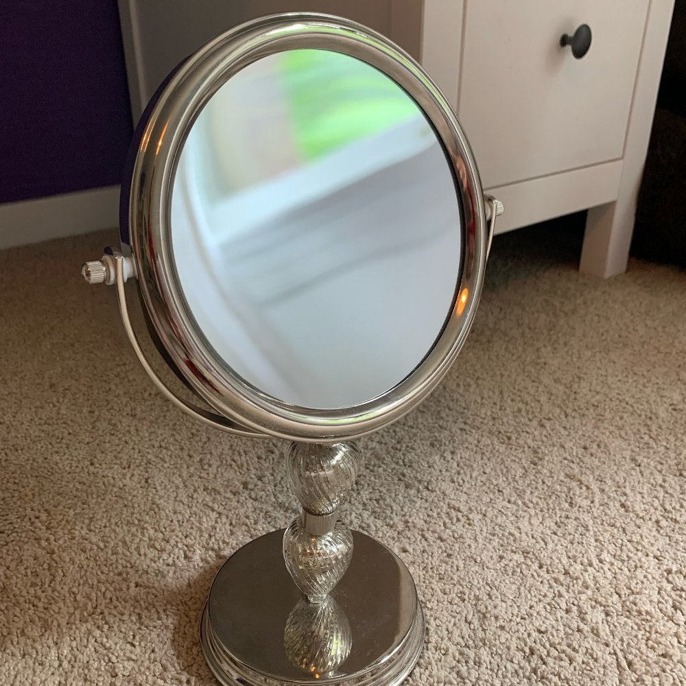 Silver Makeup Mirror